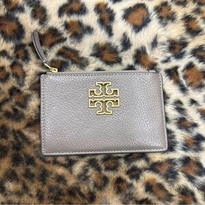 Grey Tory Burch Leather Cardholder